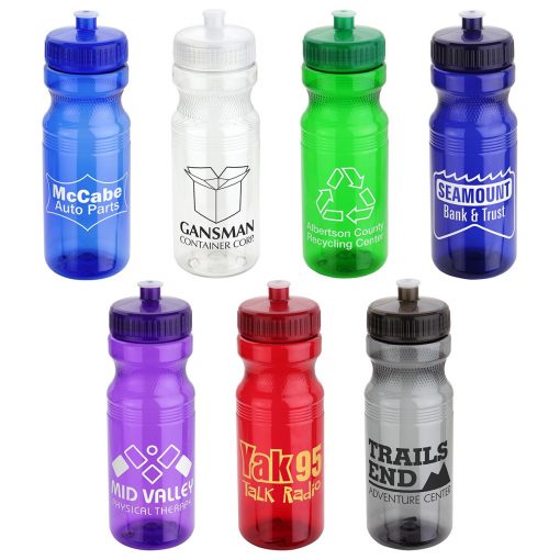 Cycler 24 Oz. PET Eco-Polyclear™ Bottle with Push-Pull Lid