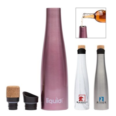 Liquid Fusion 25 oz. Vacuum Insulated Steel Wine Carafe / Bottle