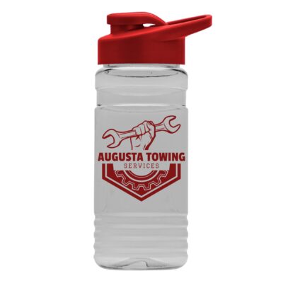 20 Oz. Clear Sports Bottle With Drink-Thru Lid