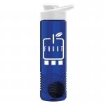 24 Oz. Wave Transparent Shaker Bottle w/Drink-Thru Lid