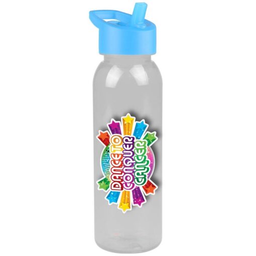 24 Oz. Transparent Sports Bottle w/Flip Straw - Digital Imprint