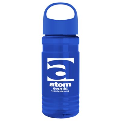 20 Oz. Transparent Sports Bottle w/Oval Crest Lid-1