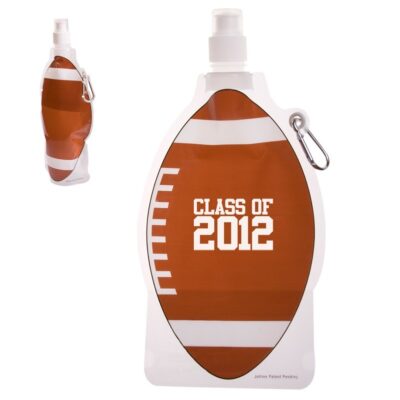 22 Oz. HydroPouch!™ Football Collapsible Water Bottle-1