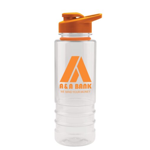 24 Oz. Admiral Tritan™ Transparent Bottle w/Flip Straw Lid & Accent Collar-2