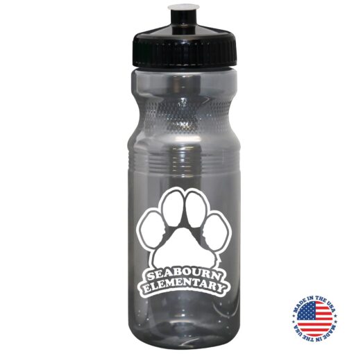 24 Oz. ECO Translucent Bike Bottle with Lid. Made in USA-9