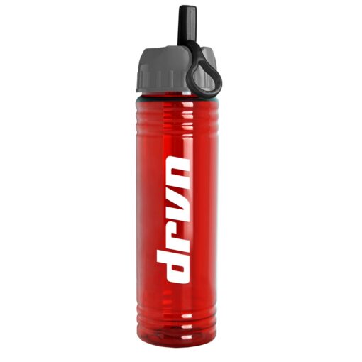 24 Oz. Slim Fit Sports Water Bottle w/Ring Straw Lid-3