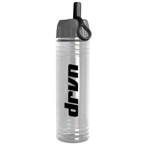 24 Oz. Slim Fit Sports Water Bottle w/Ring Straw Lid-7