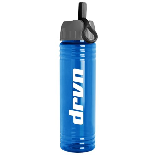 24 Oz. Slim Fit Sports Water Bottle w/Ring Straw Lid-8