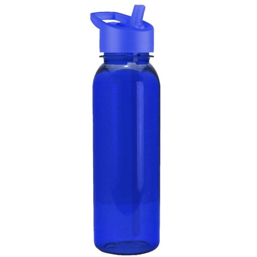 24 Oz. The Outdoorsman Transparent Sports Bottle w/Flip Straw Handle Lid-2
