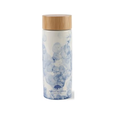Celeste Bamboo Ceramic Bottle - 10 Oz. - Blue Watermark-1