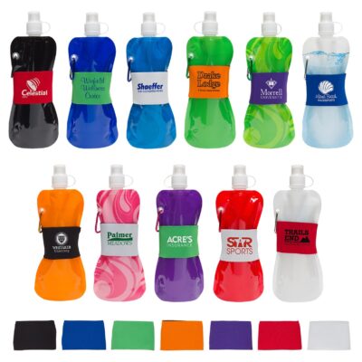Comfort Grip Flex 16 oz Water Bottle with Neoprene Waist Sleeve-1