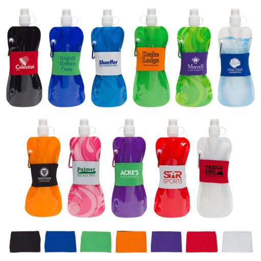 Comfort Grip Flex 16 oz Water Bottle with Neoprene Waist Sleeve-1