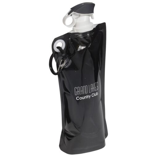 Flip Top Foldable Water Bottle with Carabiner-3