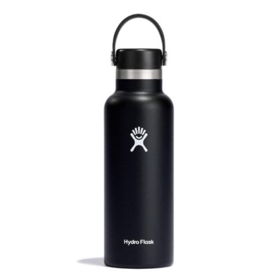 Hydro Flask - 18 oz. Standard Mouth Bottle w/Flex Cap - Black-1