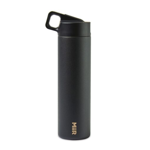 MiiR® Vacuum Insulated Wide Mouth Leakproof Straw Lid Bottle - 20 Oz. - Black Powder-5
