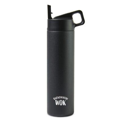 MiiR® Vacuum Insulated Wide Mouth Leakproof Straw Lid Bottle - 20 Oz. - Black Powder-1