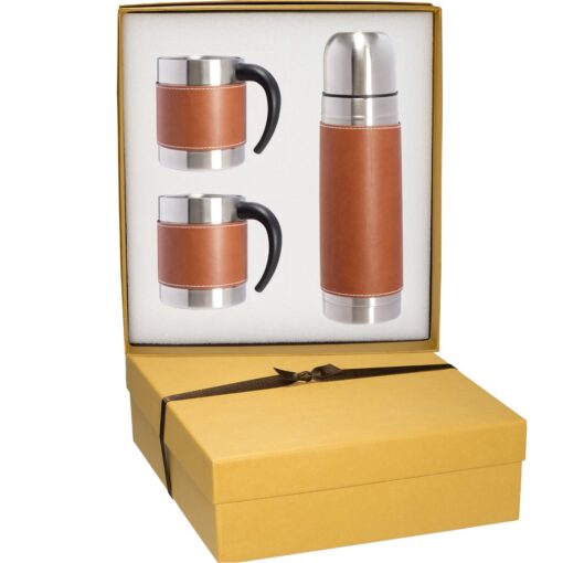 Tuscany™ Thermal Bottle & Coffee Cups Gift Set-6