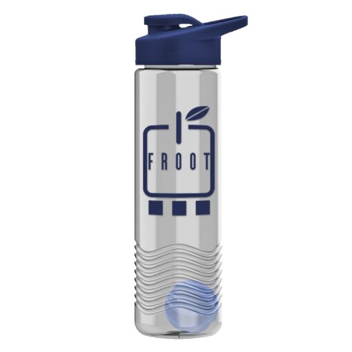 24 Oz. Wave Transparent Shaker Bottle w/Drink-Thru Lid-9