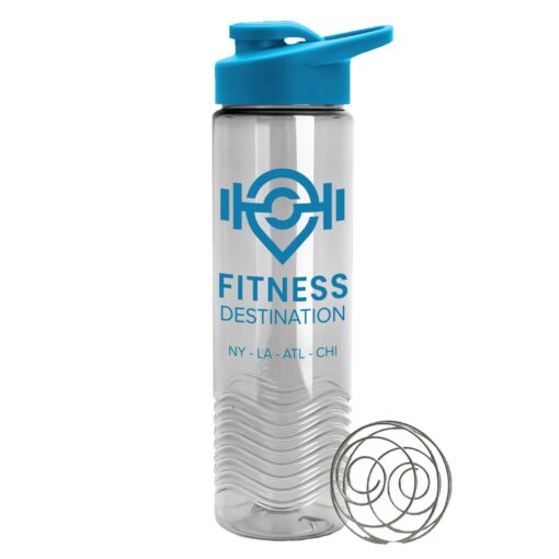 The Wave 24 oz. Tritan™ Shaker Bottle with Drink thru lid and Mixing Whisk Ball-1