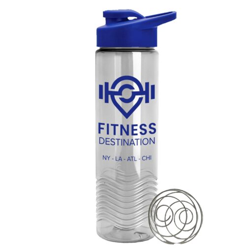 The Wave 24 oz. Tritan™ Shaker Bottle with Drink thru lid and Mixing Whisk Ball-8