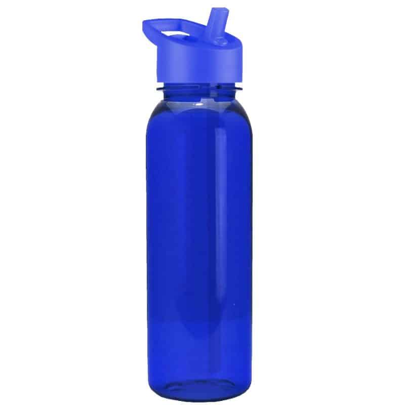 24 Oz. The Outdoorsman Transparent Sports Bottle w/Flip Straw Handle Lid - 1