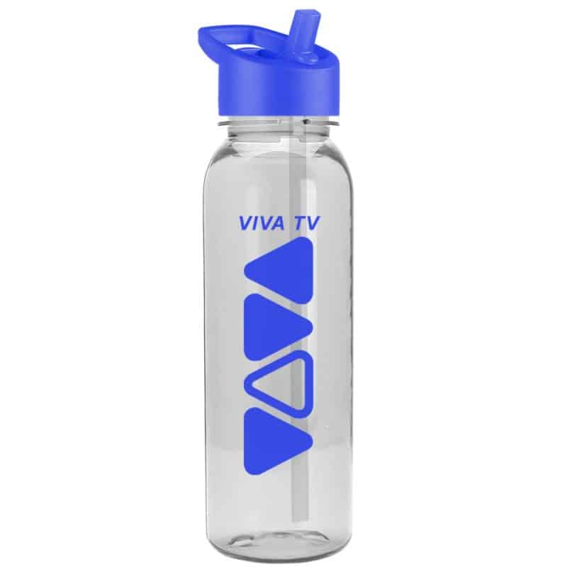 24 Oz. The Outdoorsman Transparent Sports Bottle w/Flip Straw Handle Lid - 4