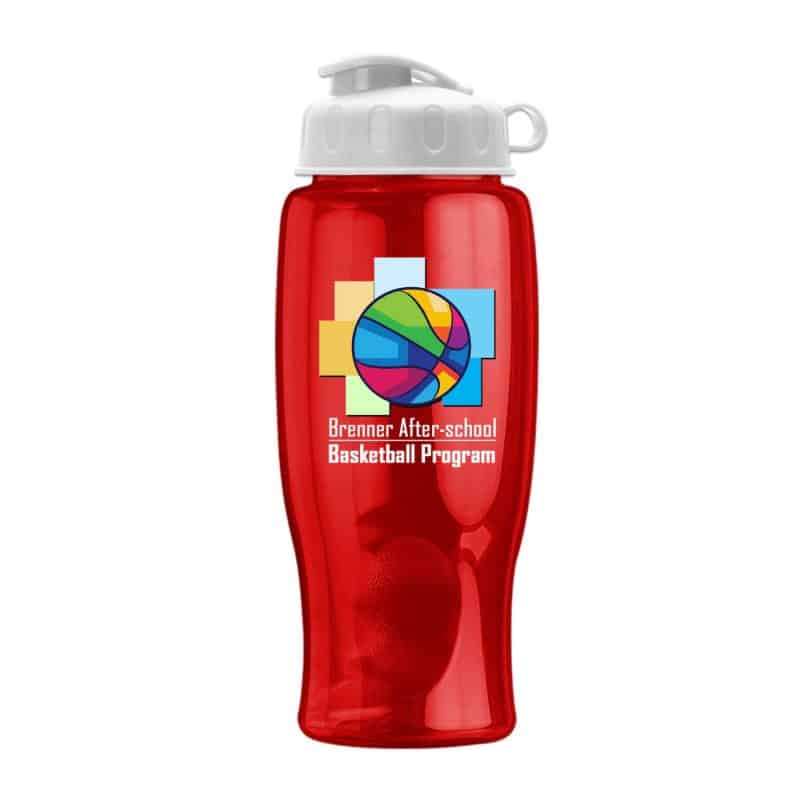 27 Oz. Transparent Bottle w/Flip Lid - Digital - 3