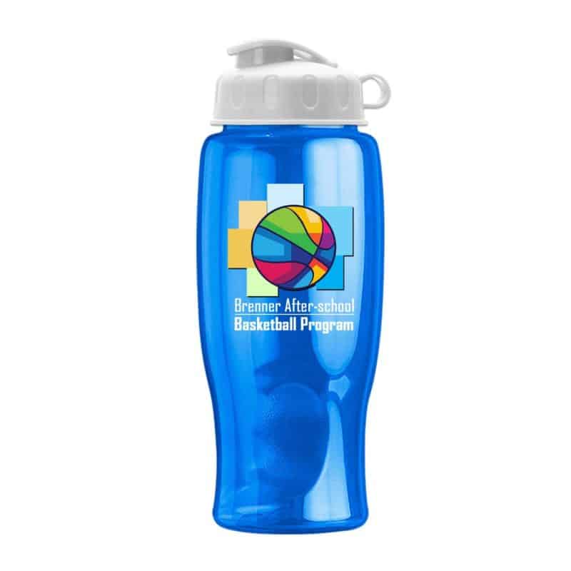 27 Oz. Transparent Bottle w/Flip Lid - Digital - 5