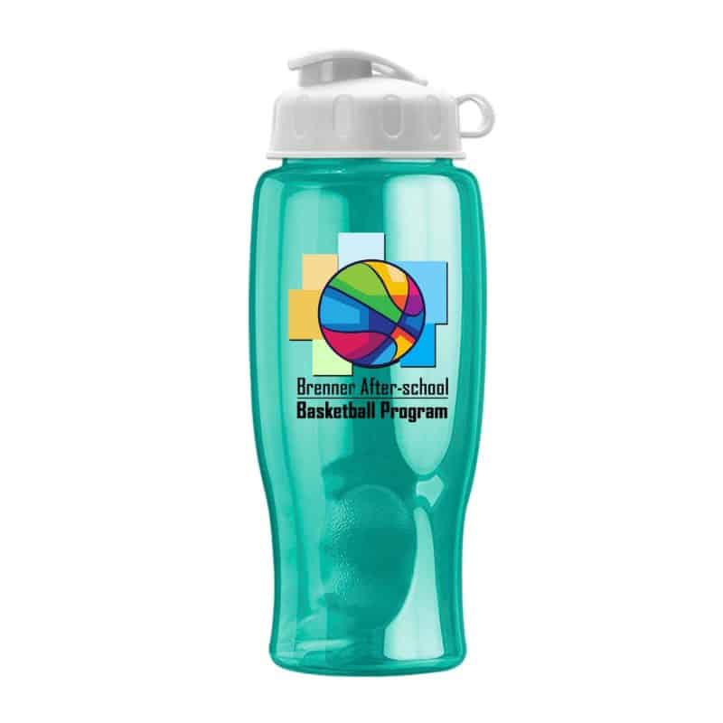 27 Oz. Transparent Bottle w/Flip Lid - Digital - 7