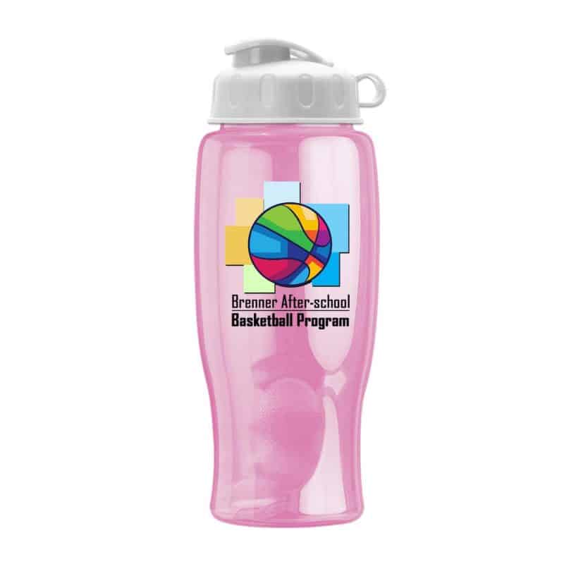 27 Oz. Transparent Bottle w/Flip Lid - Digital - 9