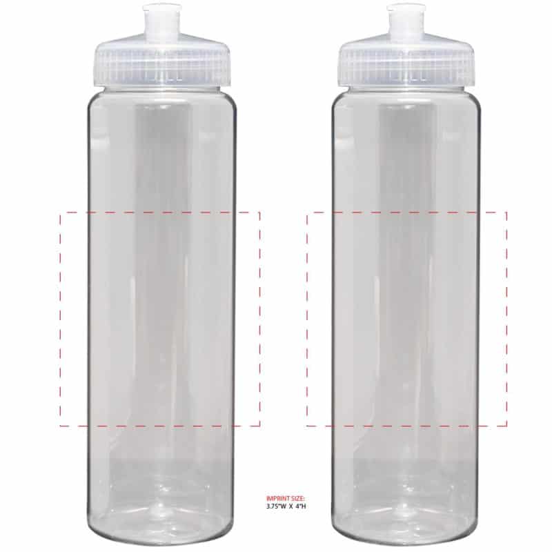 32 Oz. Clear Sport Bottle with Push-pull Lid - 2