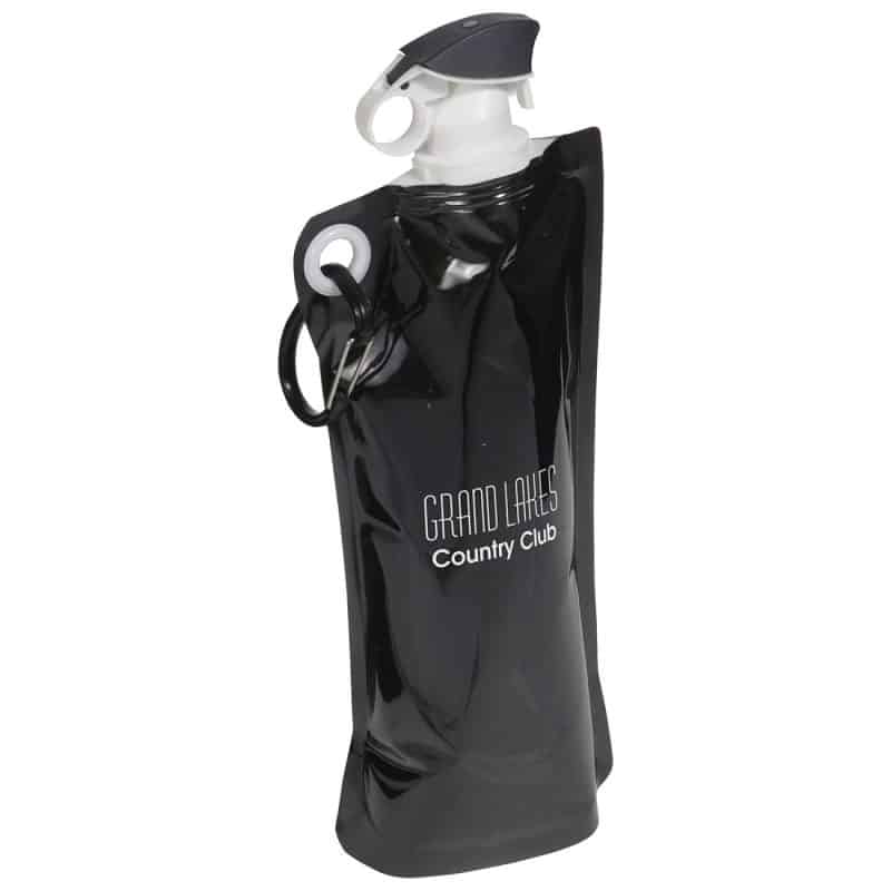 Flip Top Foldable Water Bottle with Carabiner - 2