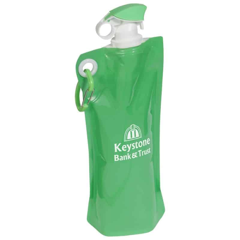 Flip Top Foldable Water Bottle with Carabiner - 5