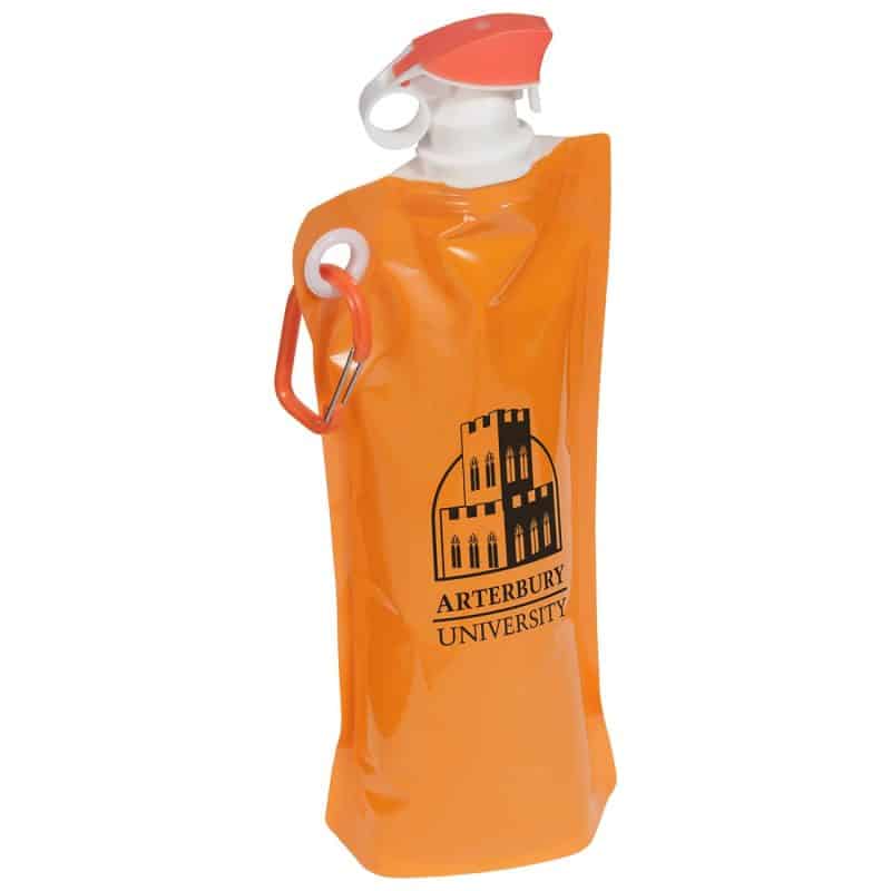 Flip Top Foldable Water Bottle with Carabiner - 7