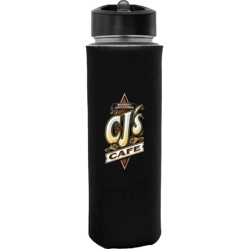 Pop Up 22 oz. Frosted Glass Sleeve Bottle - 6
