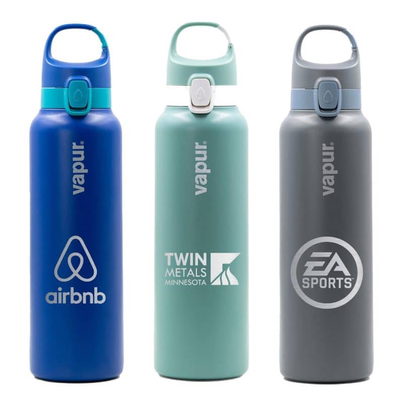 Vapur® Chill 20oz Insulated Water Bottle Admiral Blue with Malibu Teal Trim - 6
