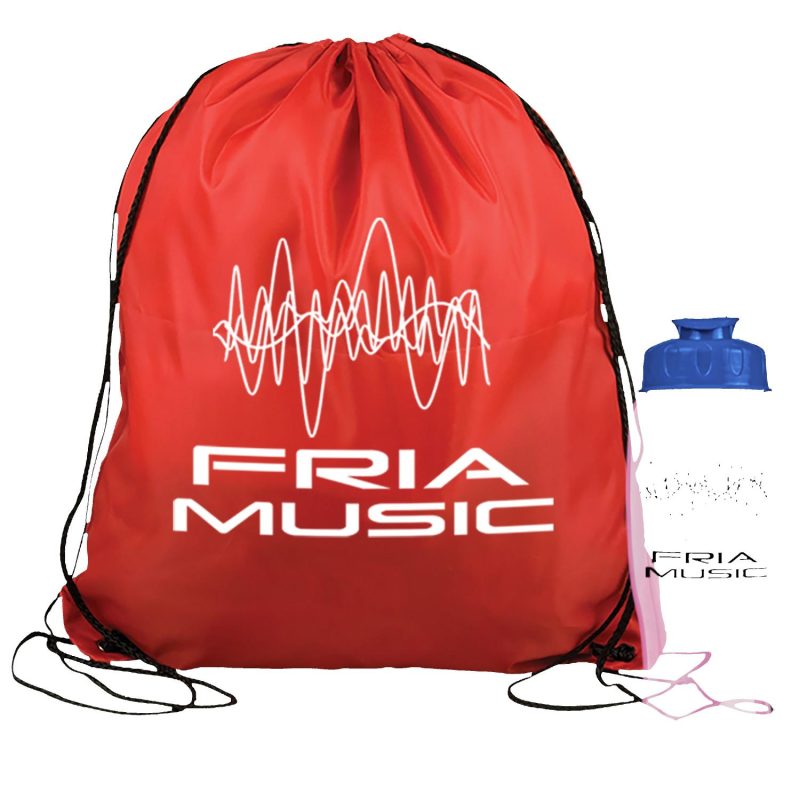 Garyline® Graduate Drawstring Backpack with 27 oz. Bottle - 7