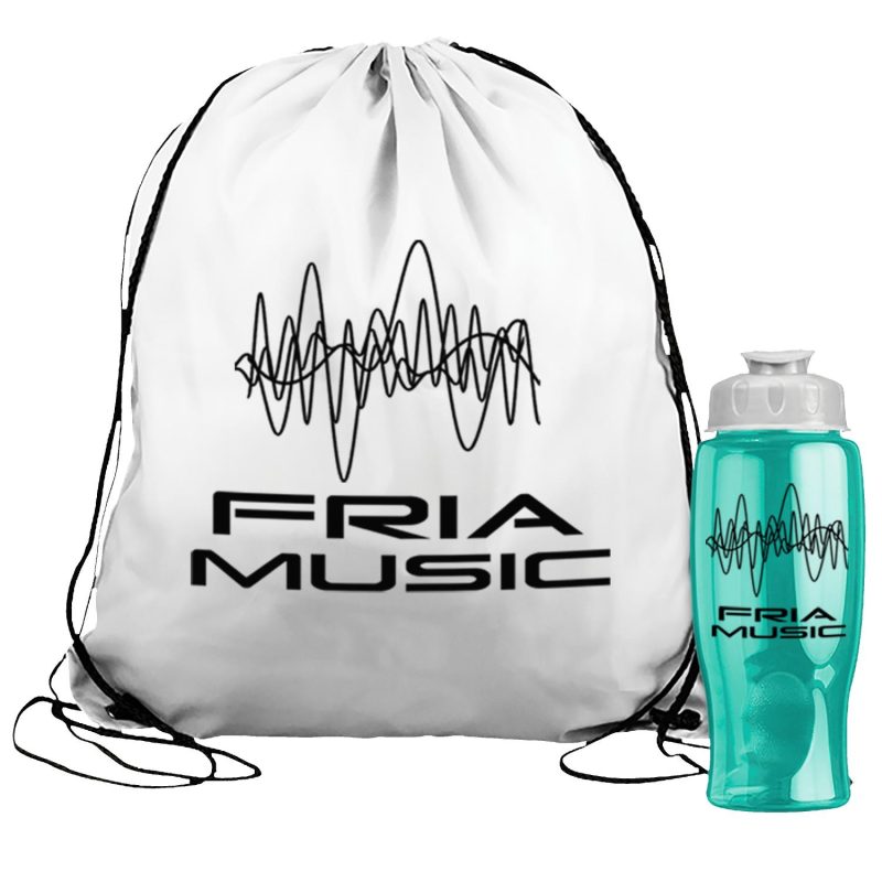 Garyline® Graduate Drawstring Backpack with 27 oz. Bottle - 9